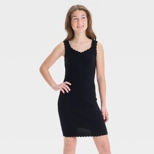 Target Art Class Girls' Black Sweater Dress Tank Dress Size XXL or 16/18 NWT